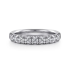 Portofino - Platinum 11 Stone French Pave Diamond Wedding Band