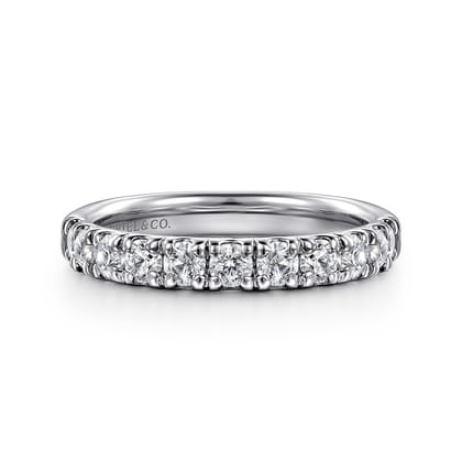 Portofino - Platinum 11 Stone French Pave Diamond Wedding Band