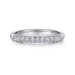 Portofino - Platinum 11 Stone French Pave Diamond Wedding Band