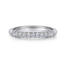 Straight Wedding Ring in Platinum with Round Natural Diamond at Gabriel & Co.