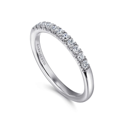 Portofino - Platinum 11 Stone French Pave Diamond Wedding Band