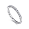 Straight Wedding Ring in Platinum with Round Natural Diamond at Gabriel & Co.