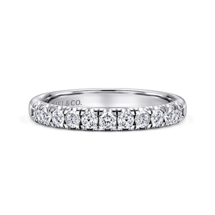 Portofino - Platinum 11 Stone French Pave Diamond Wedding Band