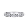 Straight Wedding Ring in Platinum with Round Natural Diamond at Gabriel & Co.
