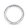 Straight Wedding Ring in Platinum with Round Natural Diamond at Gabriel & Co.