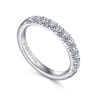 Straight Wedding Ring in Platinum with Round Natural Diamond at Gabriel & Co.