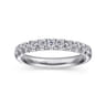 Straight Wedding Ring in Platinum with Round Natural Diamond at Gabriel & Co.