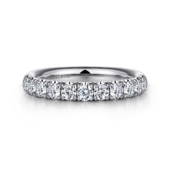 Portofino - Platinum 11 Stone French Pave Diamond Wedding Band