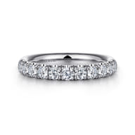 Portofino - Platinum 11 Stone French Pave Diamond Wedding Band