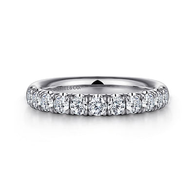 Portofino - Platinum 11 Stone French Pave Diamond Wedding Band