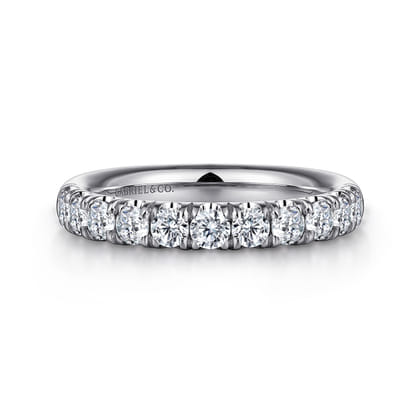 Portofino - Platinum 11 Stone French Pave Diamond Wedding Band