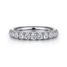 Straight Wedding Ring in Platinum with Round Natural Diamond at Gabriel & Co.