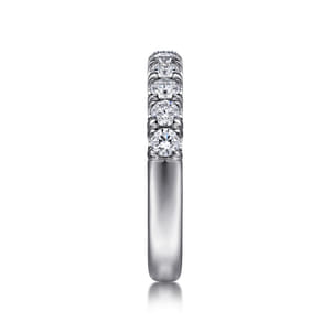 Portofino - Platinum 11 Stone French Pave Diamond Wedding Band