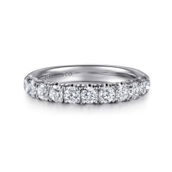Portofino - Platinum 11 Stone French Pave Diamond Wedding Band