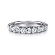 Portofino - Platinum 11 Stone French Pave Diamond Wedding Band