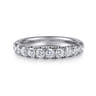 Straight Wedding Ring in Platinum with Round Natural Diamond at Gabriel & Co.