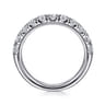 Straight Wedding Ring in Platinum with Round Natural Diamond at Gabriel & Co.