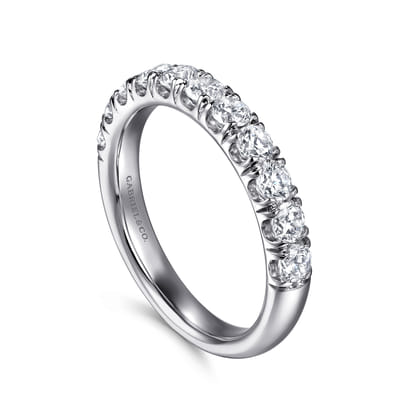 Portofino - Platinum 11 Stone French Pave Diamond Wedding Band