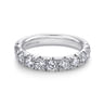 Straight Wedding Ring in Platinum with Round Natural Diamond at Gabriel & Co.