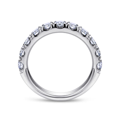 Portofino - Platinum 11 Stone French Pave Set Diamond Wedding Band