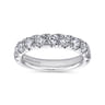 Straight Wedding Ring in Platinum with Round Natural Diamond at Gabriel & Co.