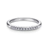 Straight Wedding Ring in Platinum with Round Natural Diamond at Gabriel & Co.