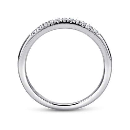 Portofino - Platinum 11 Stone French Pave Set Diamond Wedding Band