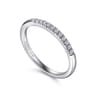 Straight Wedding Ring in Platinum with Round Natural Diamond at Gabriel & Co.