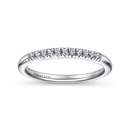 Portofino - Platinum 11 Stone French Pave Set Diamond Wedding Band