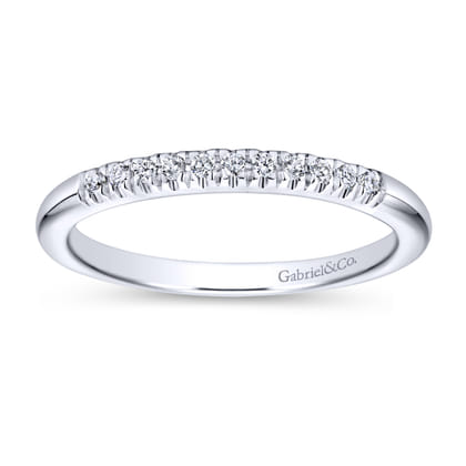 Portofino - Platinum 11 Stone French Pave Set Diamond Wedding Band