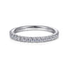 Straight Wedding Ring in Platinum with Round Natural Diamond at Gabriel & Co.