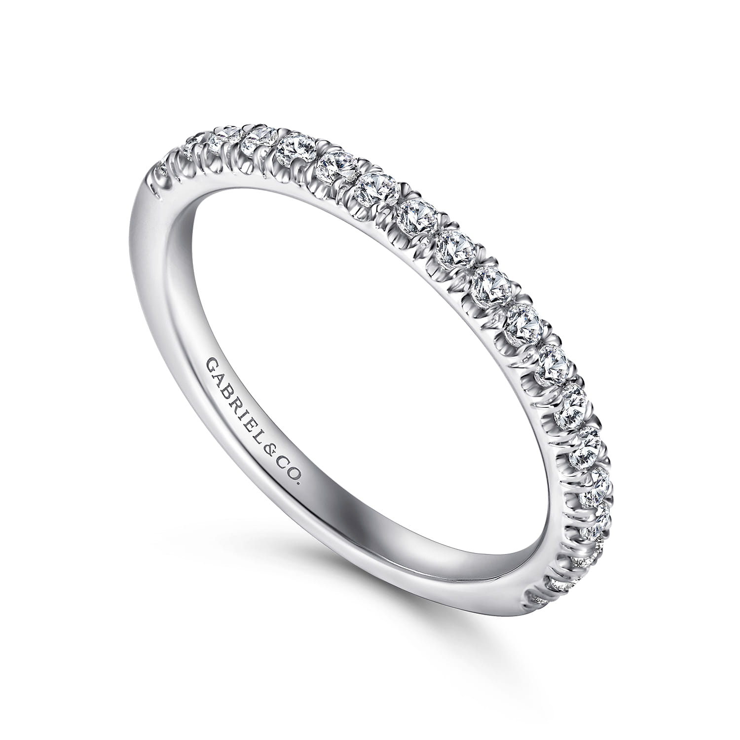 Portofino - Platinum French Pave Diamond Anniversary Band