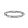 Straight Wedding Ring in Platinum with Round Natural Diamond at Gabriel & Co.