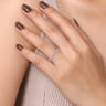 Straight Wedding Ring in Platinum with Round Natural Diamond at Gabriel & Co.