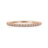 Straight Wedding Ring in 14k Rose Gold with Round Natural Diamond at Gabriel & Co.