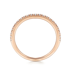 Prague - 14K Rose Gold Prong Set Diamond Wedding Band