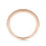 Straight Wedding Ring in 14k Rose Gold with Round Natural Diamond at Gabriel & Co.