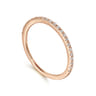 Straight Wedding Ring in 14k Rose Gold with Round Natural Diamond at Gabriel & Co.