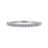 Straight Wedding Ring in 14k White Gold with Round Natural Diamond at Gabriel & Co.