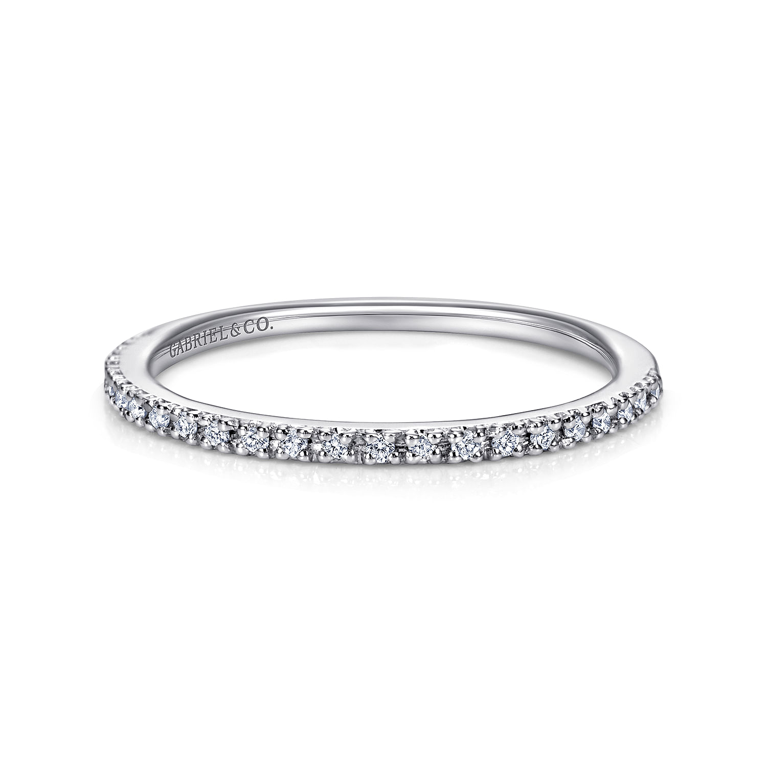 Prague - Platinum Prong Set Diamond Wedding Band