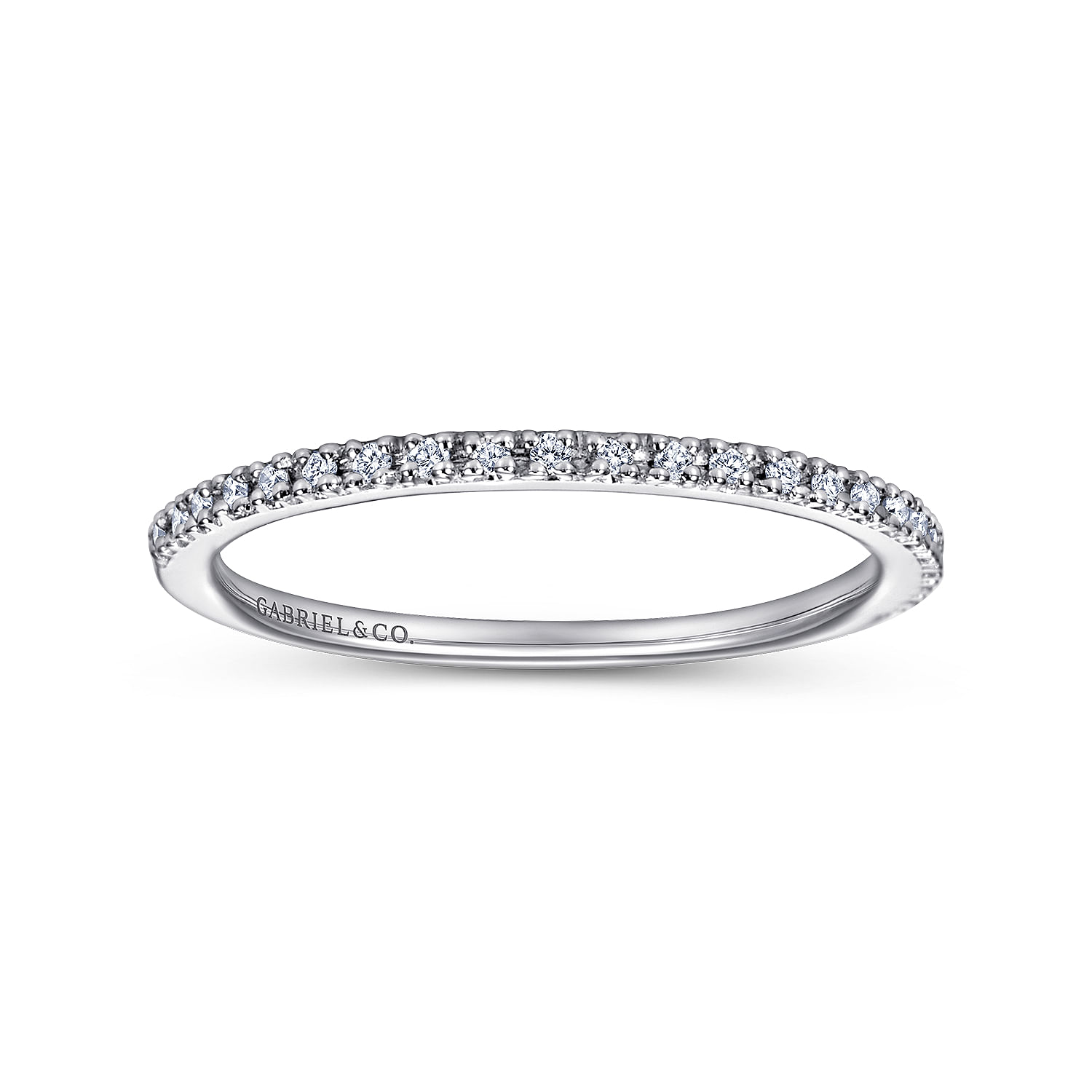 Prague - Platinum Prong Set Diamond Wedding Band