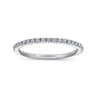 Straight Wedding Ring in Platinum with Round Natural Diamond at Gabriel & Co.