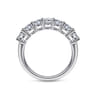 Fancy Wedding Ring in 14k White Gold with Oval Natural Diamond at Gabriel & Co.