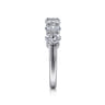 Fancy Wedding Ring in 14k White Gold with Oval Natural Diamond at Gabriel & Co.