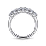 Fancy Wedding Ring in 14k White Gold with Oval Natural Diamond at Gabriel & Co.