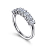 Fancy Wedding Ring in 14k White Gold with Oval Natural Diamond at Gabriel & Co.