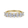 Fancy Wedding Ring in 14k Yellow Gold with Oval Natural Diamond at Gabriel & Co.