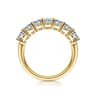 Fancy Wedding Ring in 14k Yellow Gold with Oval Natural Diamond at Gabriel & Co.