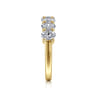 Fancy Wedding Ring in 14k Yellow Gold with Oval Natural Diamond at Gabriel & Co.