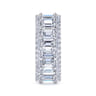 Eternity Band Wedding Ring in 14k White Gold with Emerald Cut Natural Diamond at Gabriel & Co.